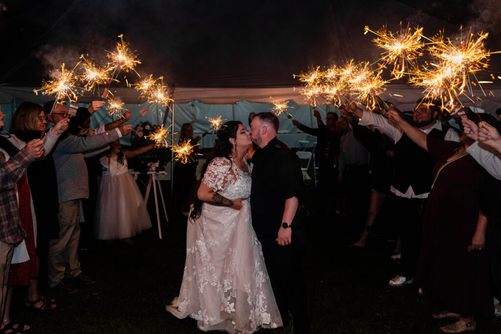 Wedding dance sparkler send off.