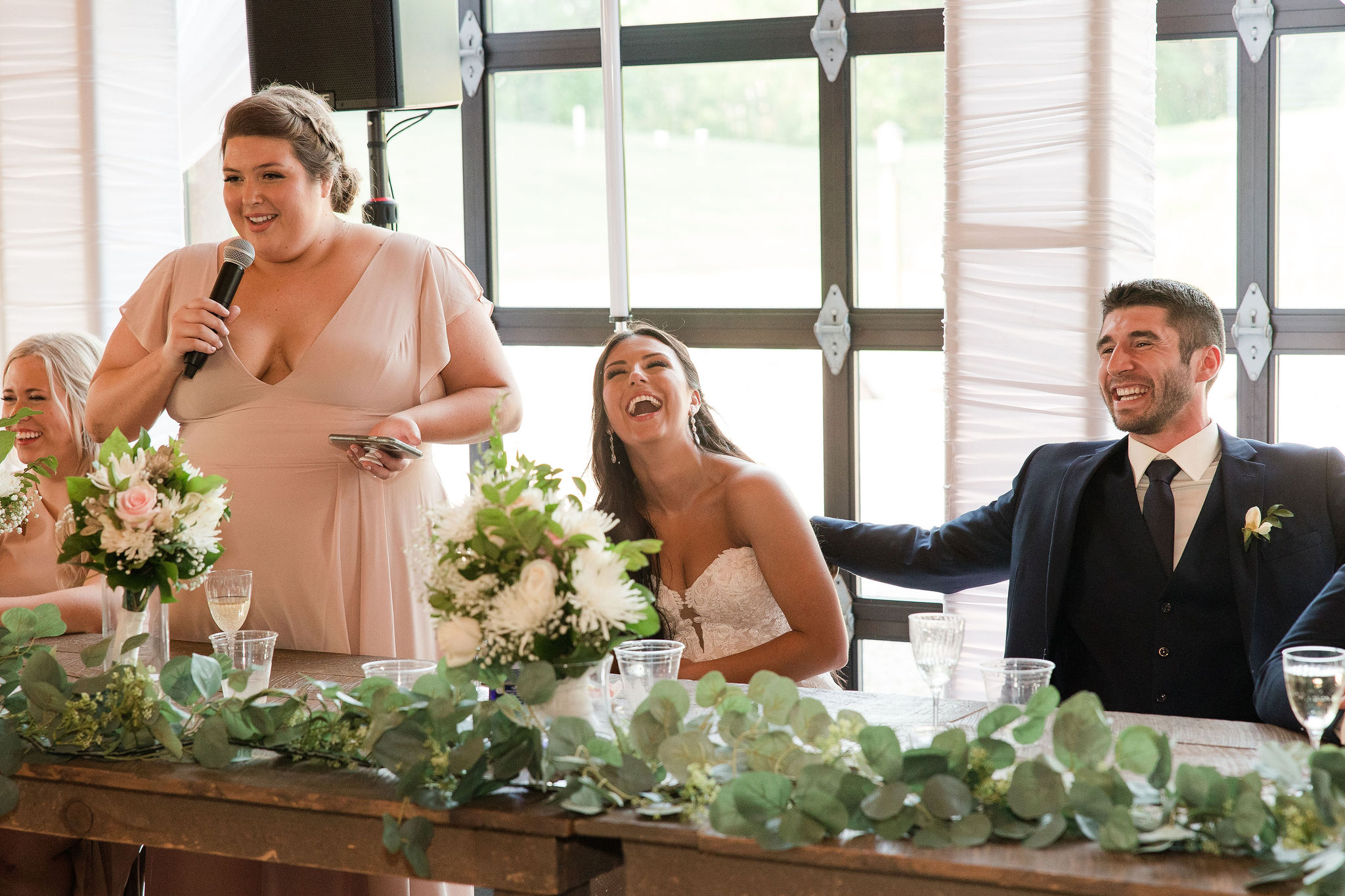 Minneapolis Wedding Couple Giving A Toast In Minnesota