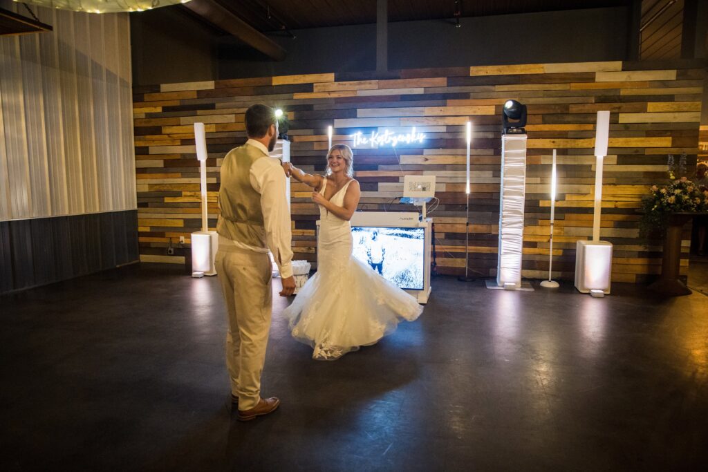 Celebrating a first dance at one of the hottest wedding venues in Alexandria MN.