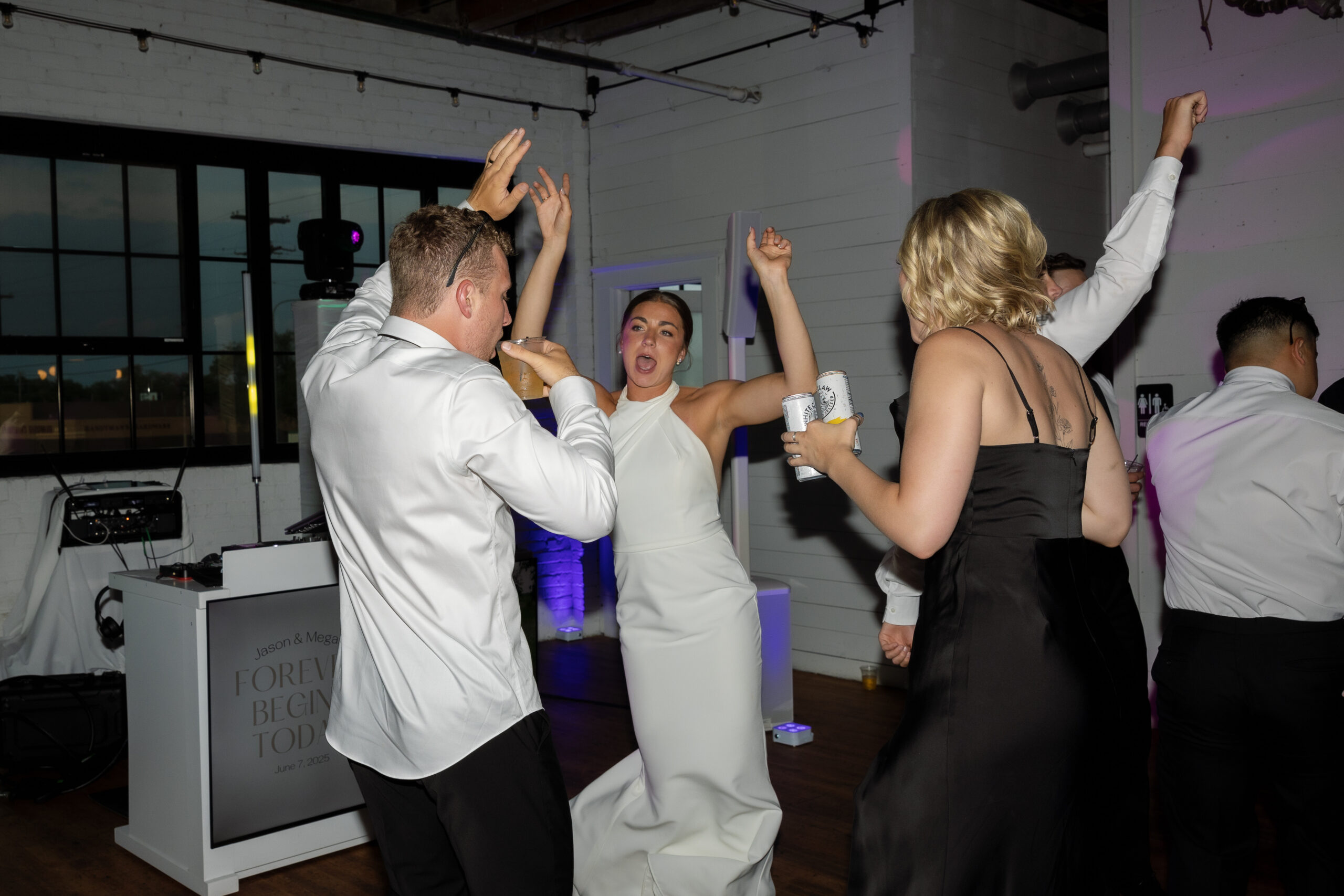 Harvester Square wedded couple dancing the night away with DJ MN Events