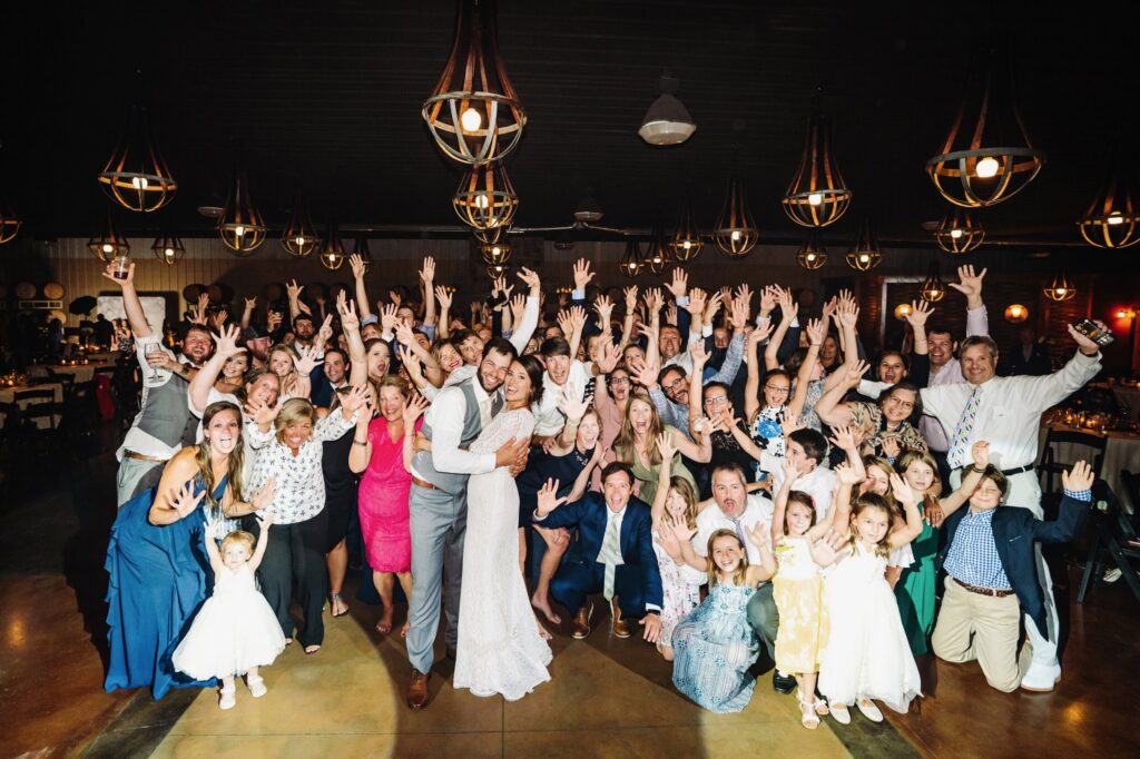 A couple kicks off their wedding celebration with DJ MN Events at one of the premier wedding venues in Alexandria MN. 