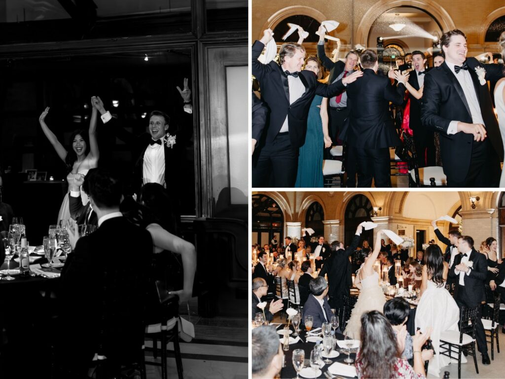 Grand entrance into the Grand Hall at The Depot during a Minneapolis wedding reception